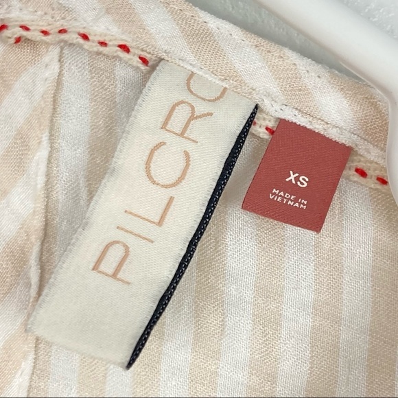 Anthro PILCRO Sybil Striped Ruffle Sleeve Blouse Top - Picture 11 of 13